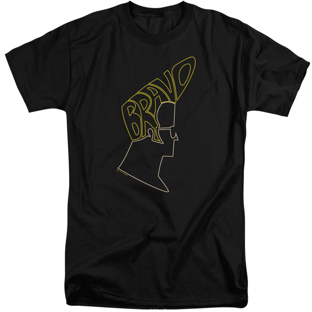 Johnny Bravo - Bravo Hair - Short Sleeve Adult Tall - Black T-shirt