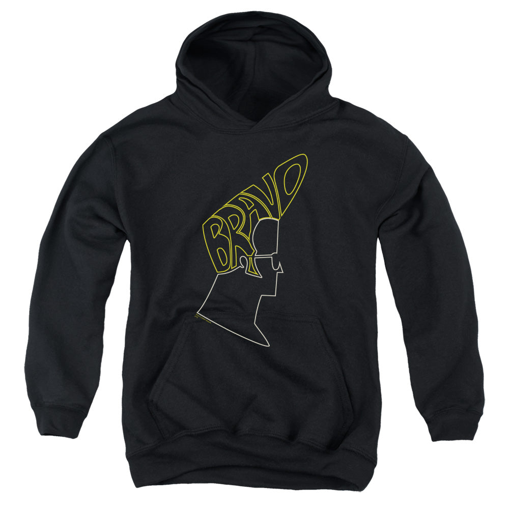 Johnny Bravo - Bravo Hair - Youth Pull-over Hoodie - Black