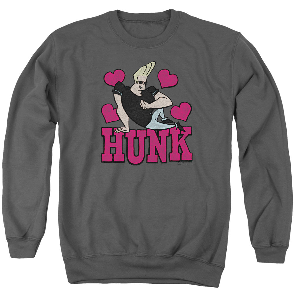 Johnny Bravo - Hunk - Adult Crewneck Sweatshirt - Charcoal