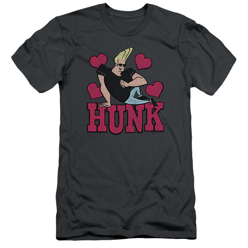 Johnny Bravo - Hunk - Short Sleeve Adult 30/1 - Charcoal T-shirt