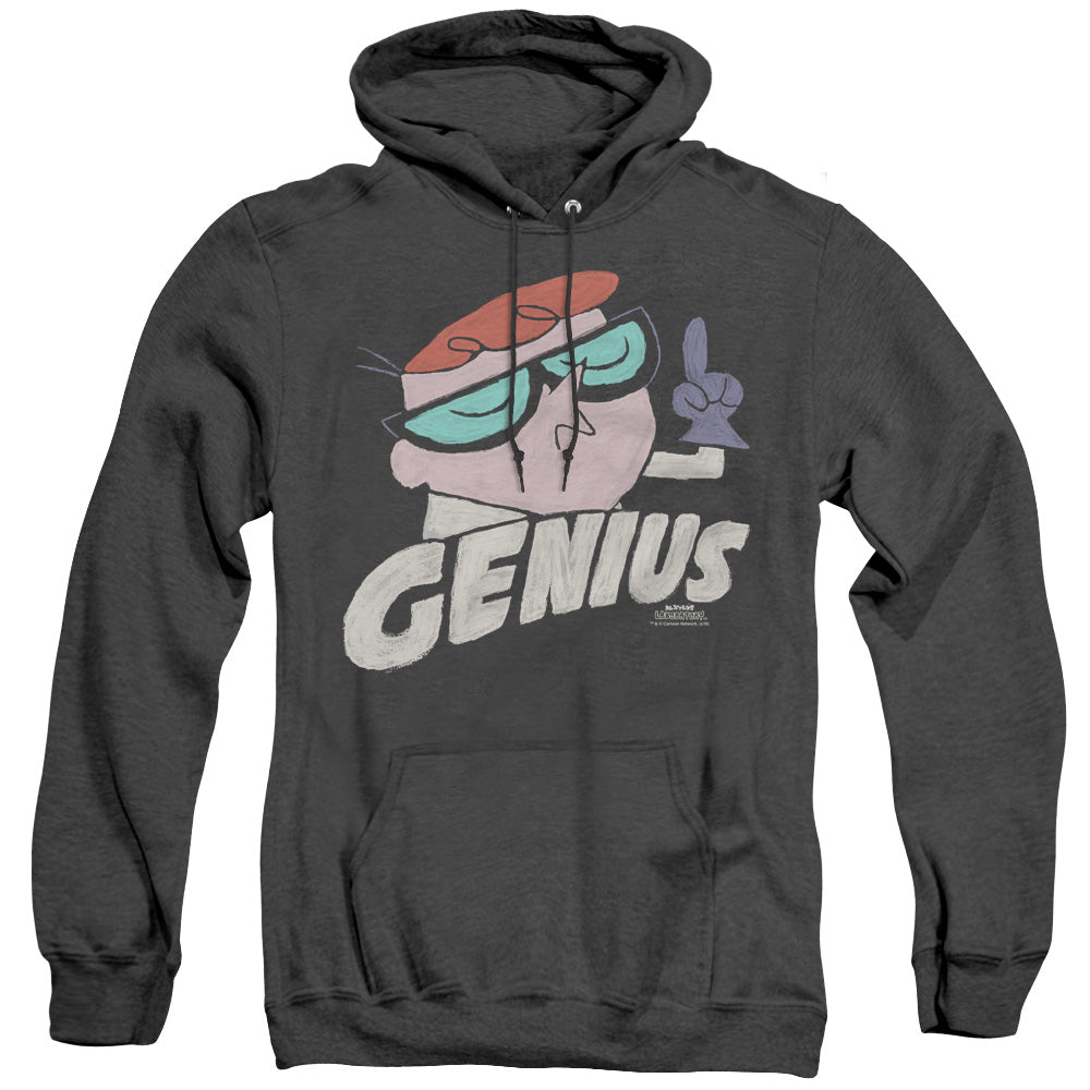 Dexters Laboratory - Genius - Adult Heather Hoodie - Black