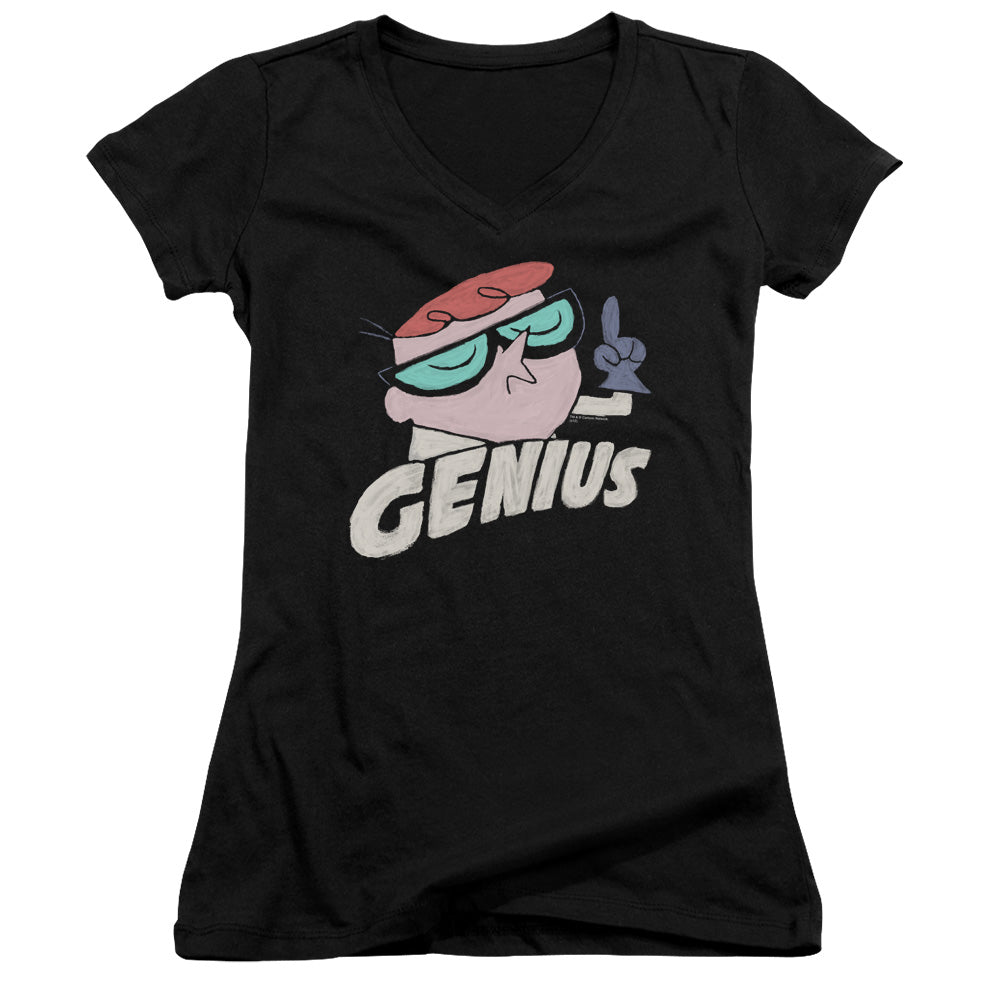 Dexters Laboratory - Genius - Junior V-neck - Black