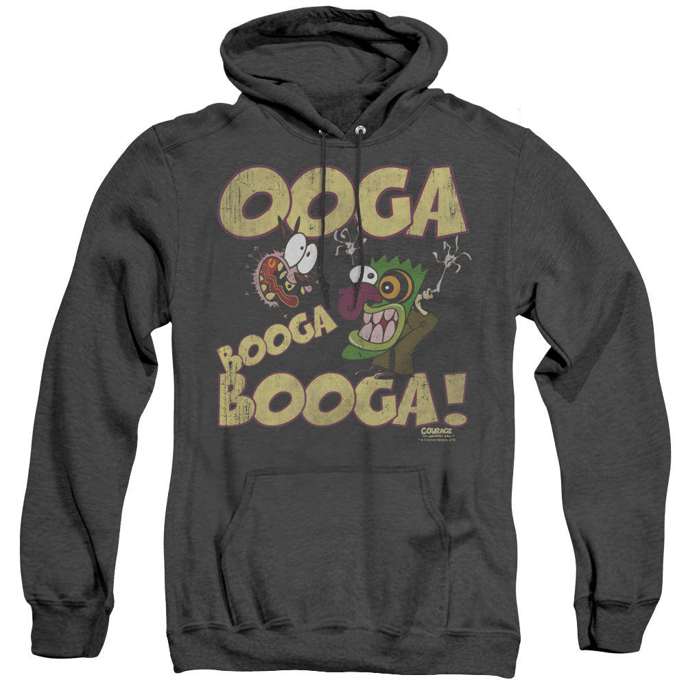 Courage - Ooga Booga Booga - Adult Heather Hoodie - Black