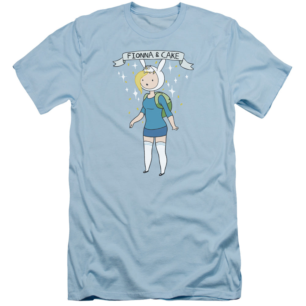 Adventure Time - Fionna & Cake - Short Sleeve Adult 30/1 - Light Blue T-shirt