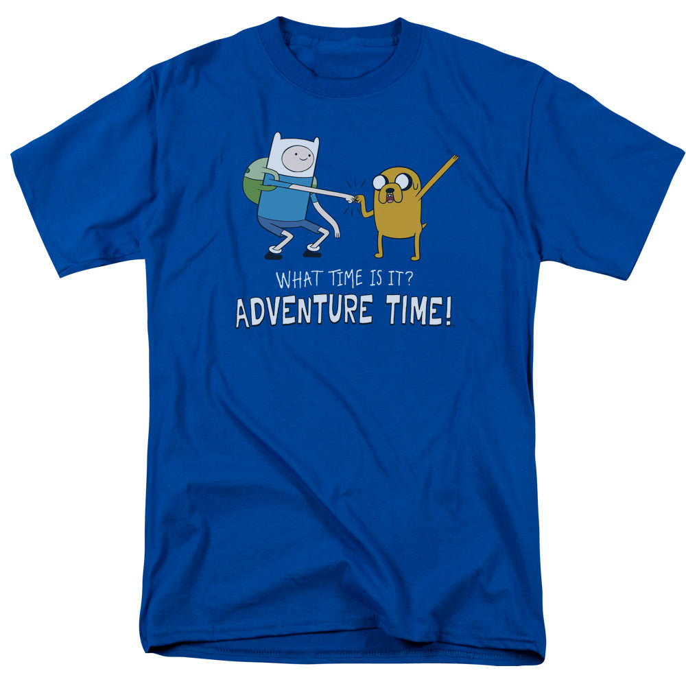 Adventure Time - Fist Bump - Short Sleeve Adult 18/1 - Royal Blue T-shirt