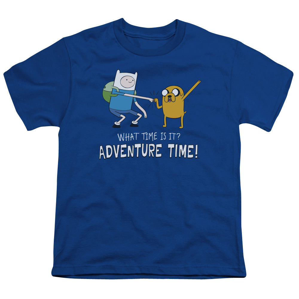 Adventure Time - Fist Bump - Short Sleeve Youth 18/1 - Royal Blue T-shirt