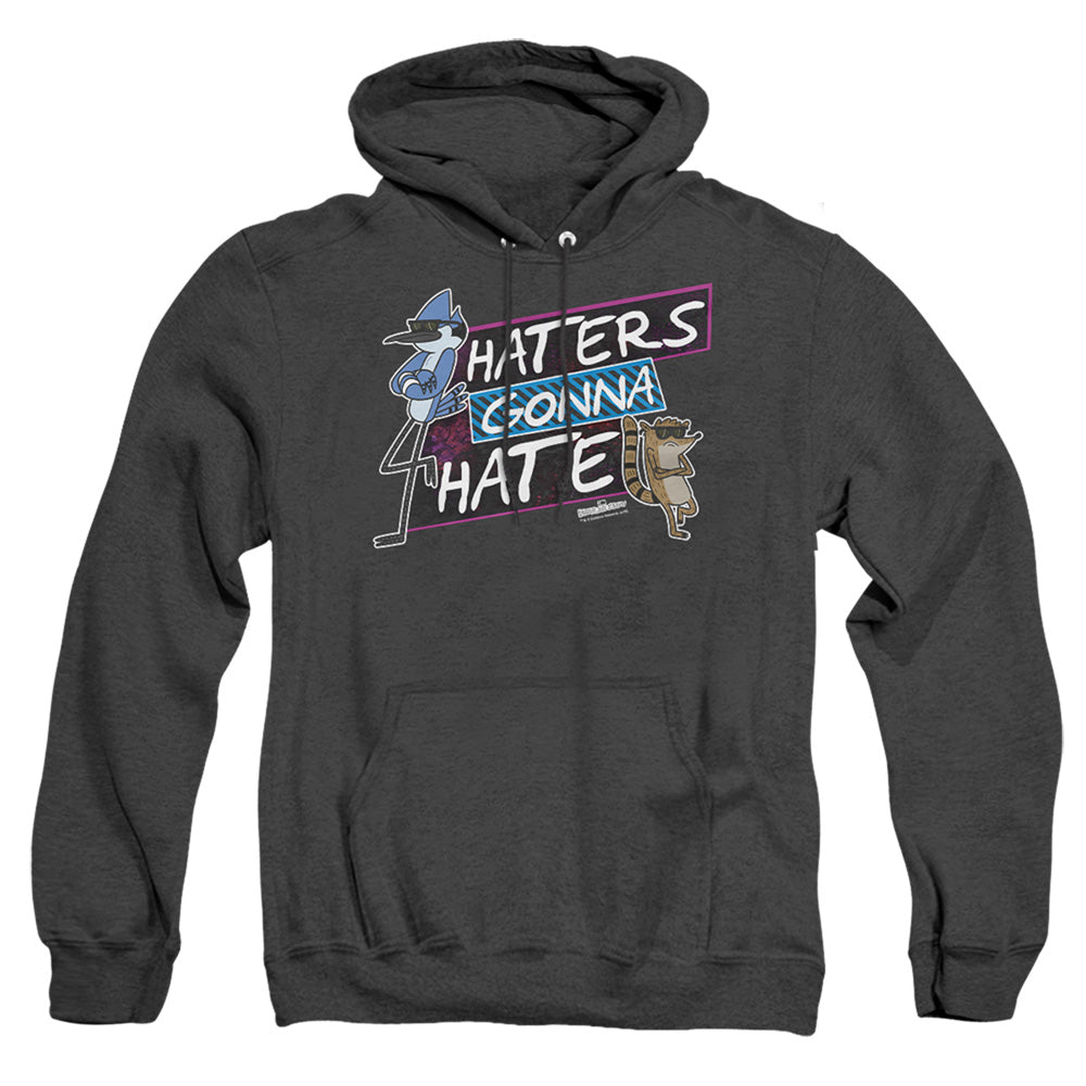 Regular Show - Haters Gonna Hate - Adult Heather Hoodie - Black