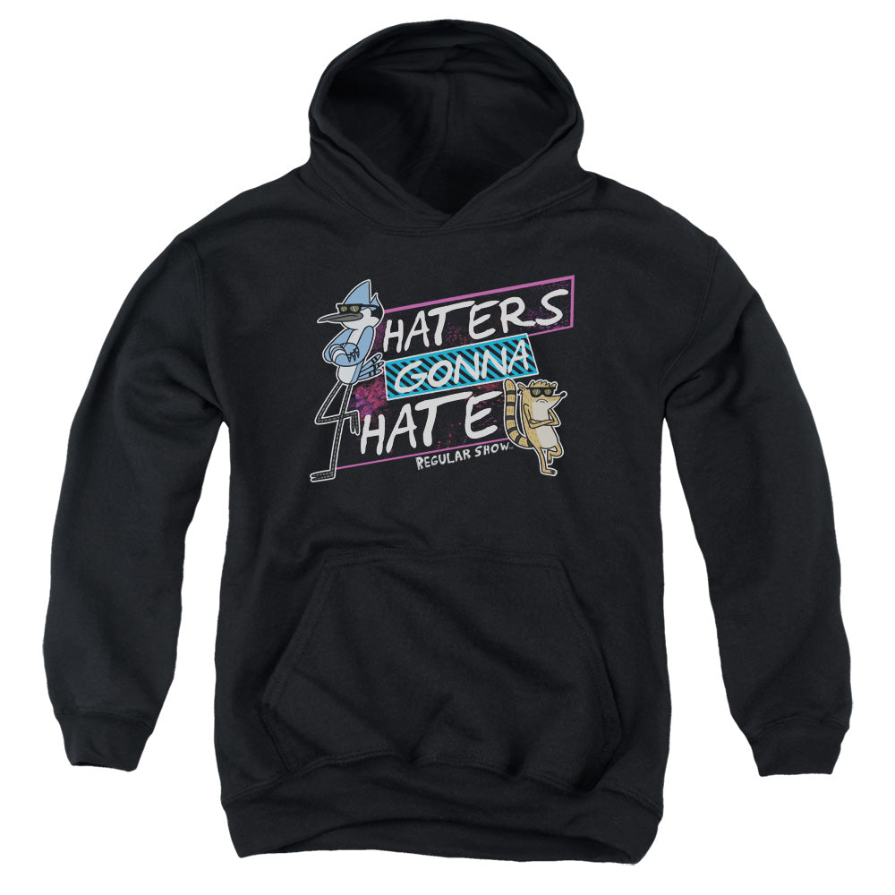Regular Show - Haters Gonna Hate - Youth Pull-over Hoodie - Black
