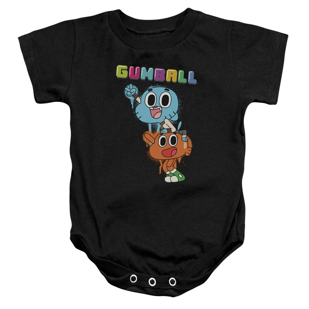 Amazing World Of Gumball - Gumball Spray-infant Snapsuit - Black