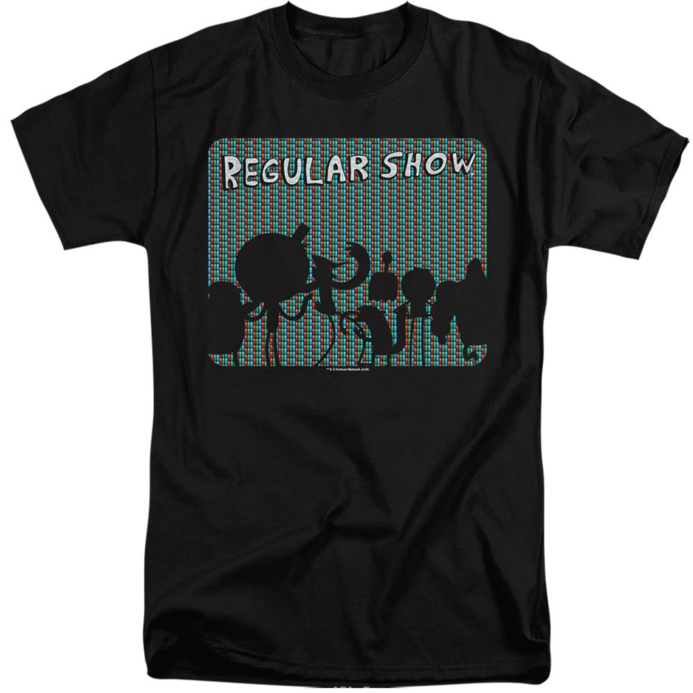 Regular Show - Rgb Group - Short Sleeve Adult Tall 18/1 - Black T-shirt