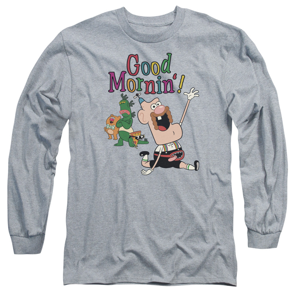 Uncle Grandpa - Good Mornin - Long Sleeve Adult 18/1 - Athletic Heather T-shirt