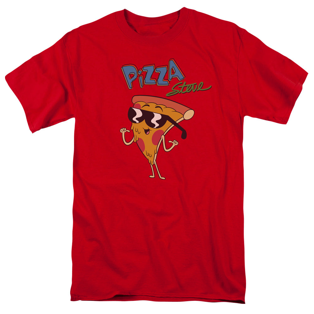 Uncle Grandpa - Pizza Steve - Short Sleeve Adult 18/1 - Red T-shirt