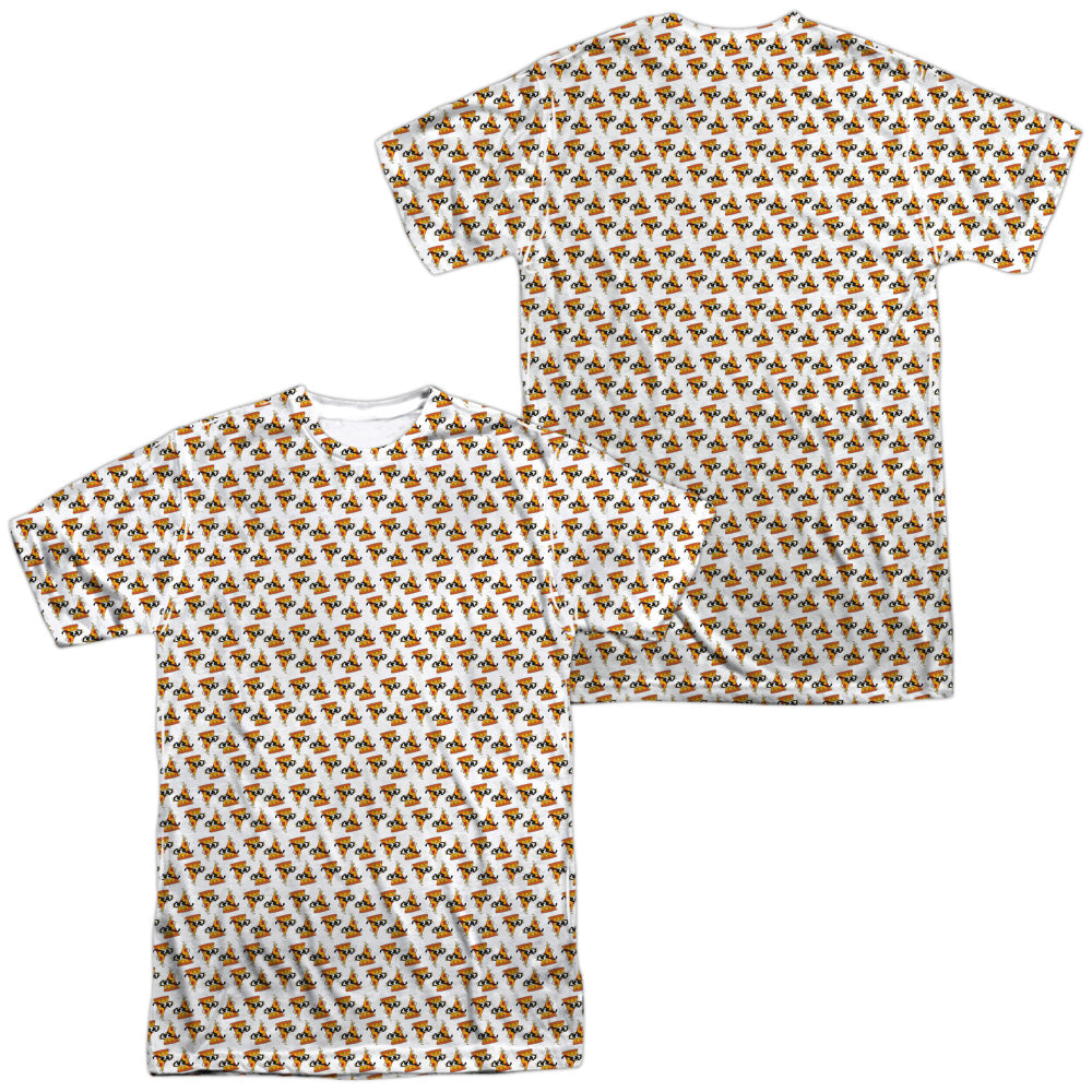Uncle Grandpa - Pizzas (Front/back Print) - Short Sleeve Adult Poly Crew - White T-shirt