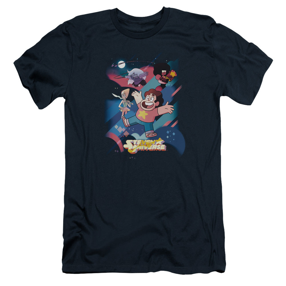 Steven Universe - Group Shot - Short Sleeve Adult 30/1 - Navy T-shirt