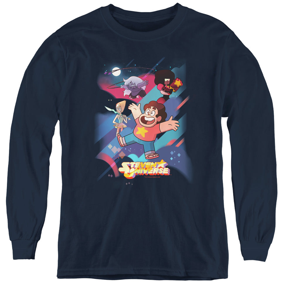 Steven Universe - Group Shot - Youth Long Sleeve Tee - Navy