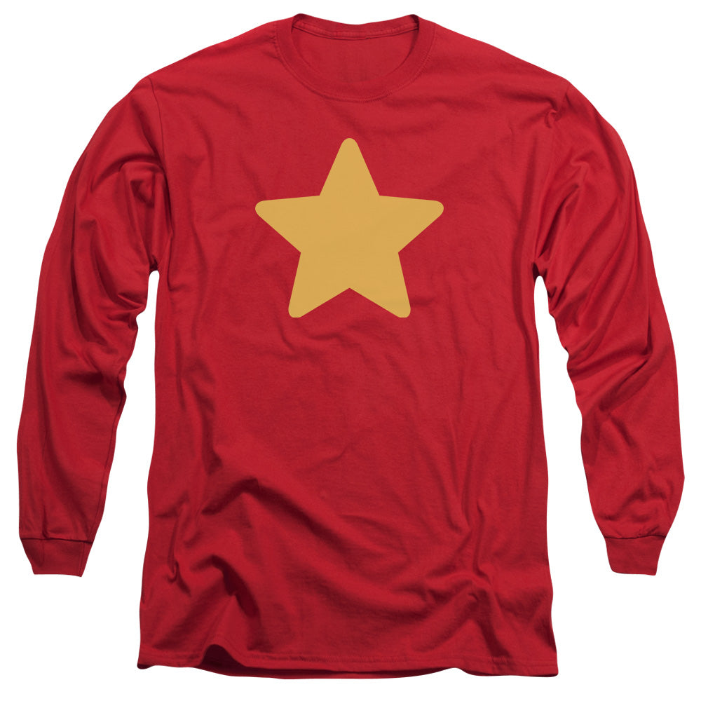 Steven Universe - Star - Long Sleeve Adult 18/1 - Red T-shirt