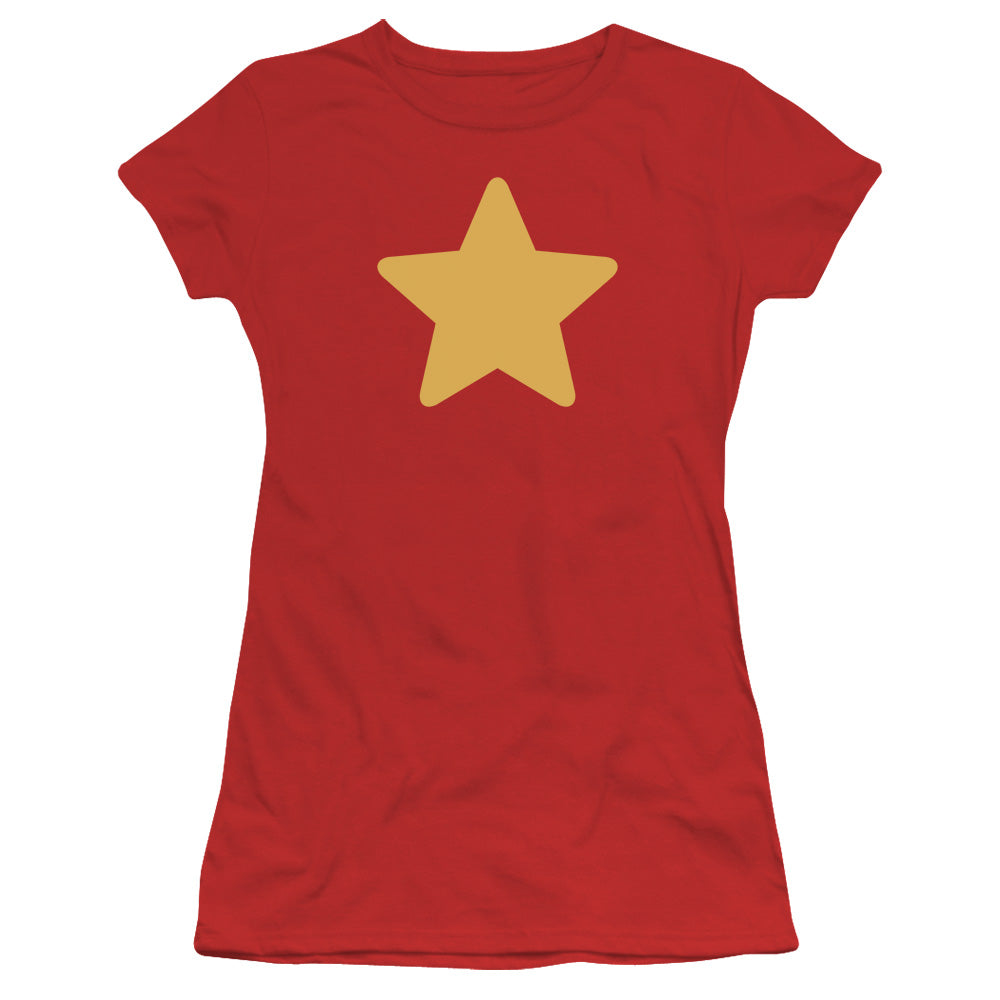 Steven Universe - Star - Short Sleeve Junior Sheer - Red T-shirt