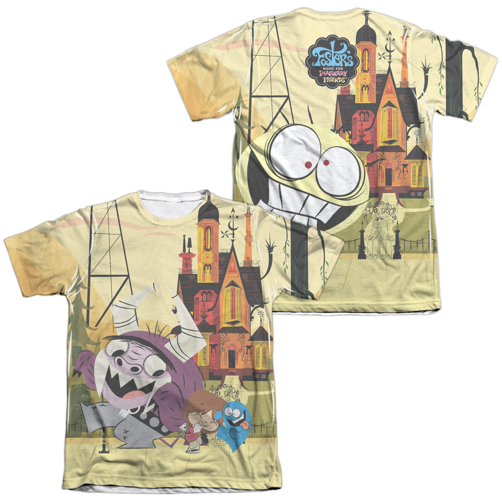 Fosters - Funny Friends (Front/back Print) - Adult Poly/cotton Short Sleeve Tee - White T-shirt