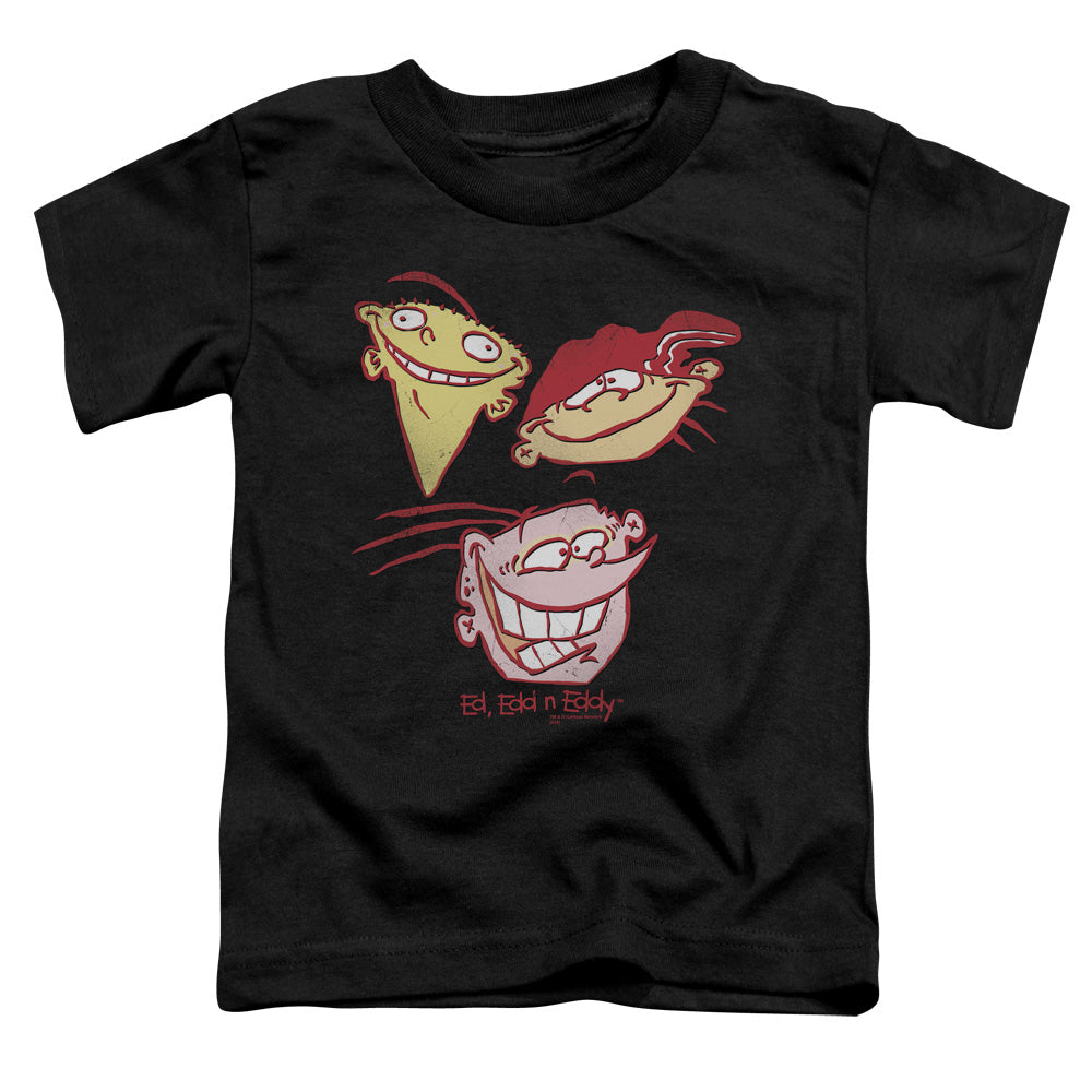 Ed Edd Eddy - Three Heads - Short Sleeve Toddler Tee - Black T-shirt