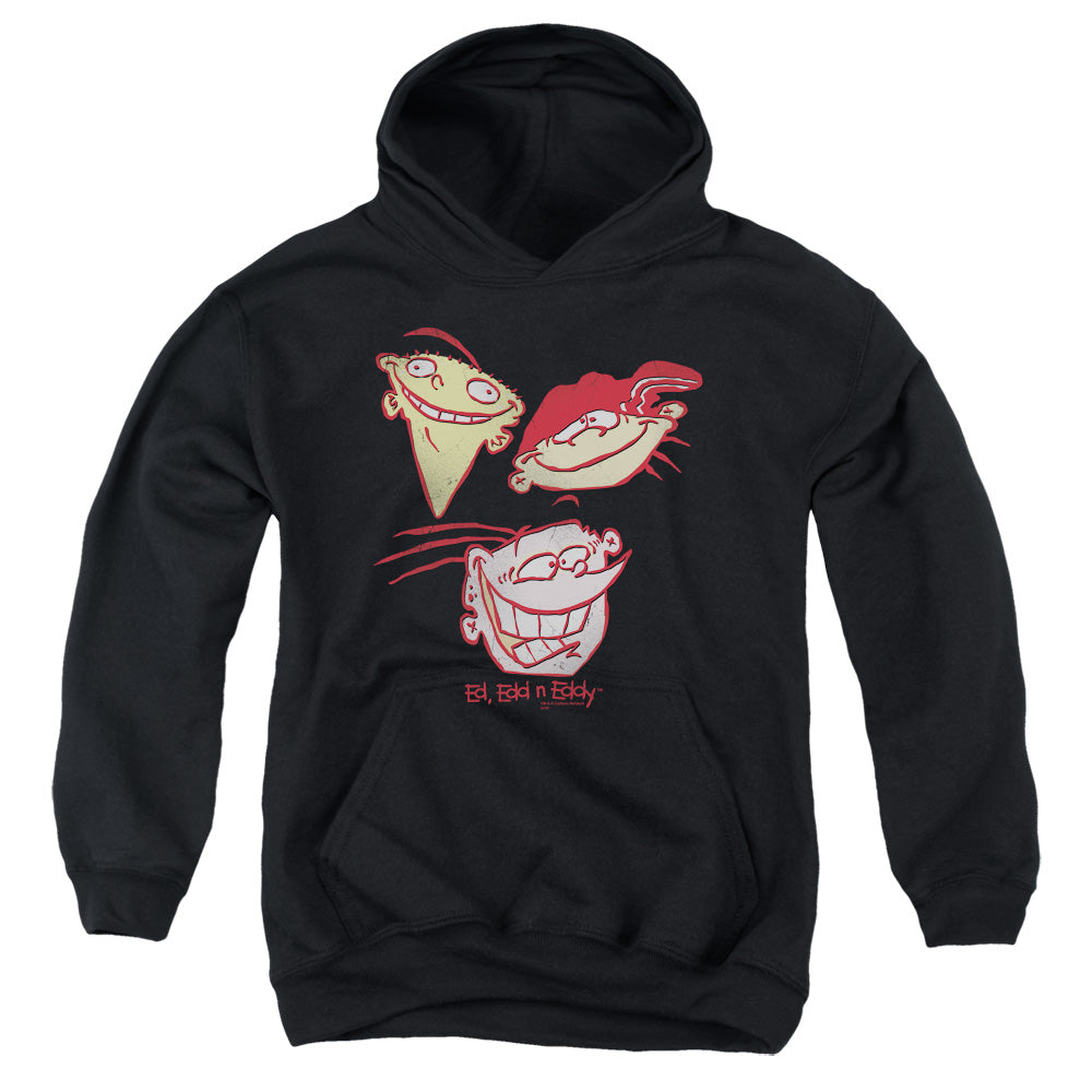 Ed Edd Eddy - Three Heads - Youth Pull-over Hoodie - Black