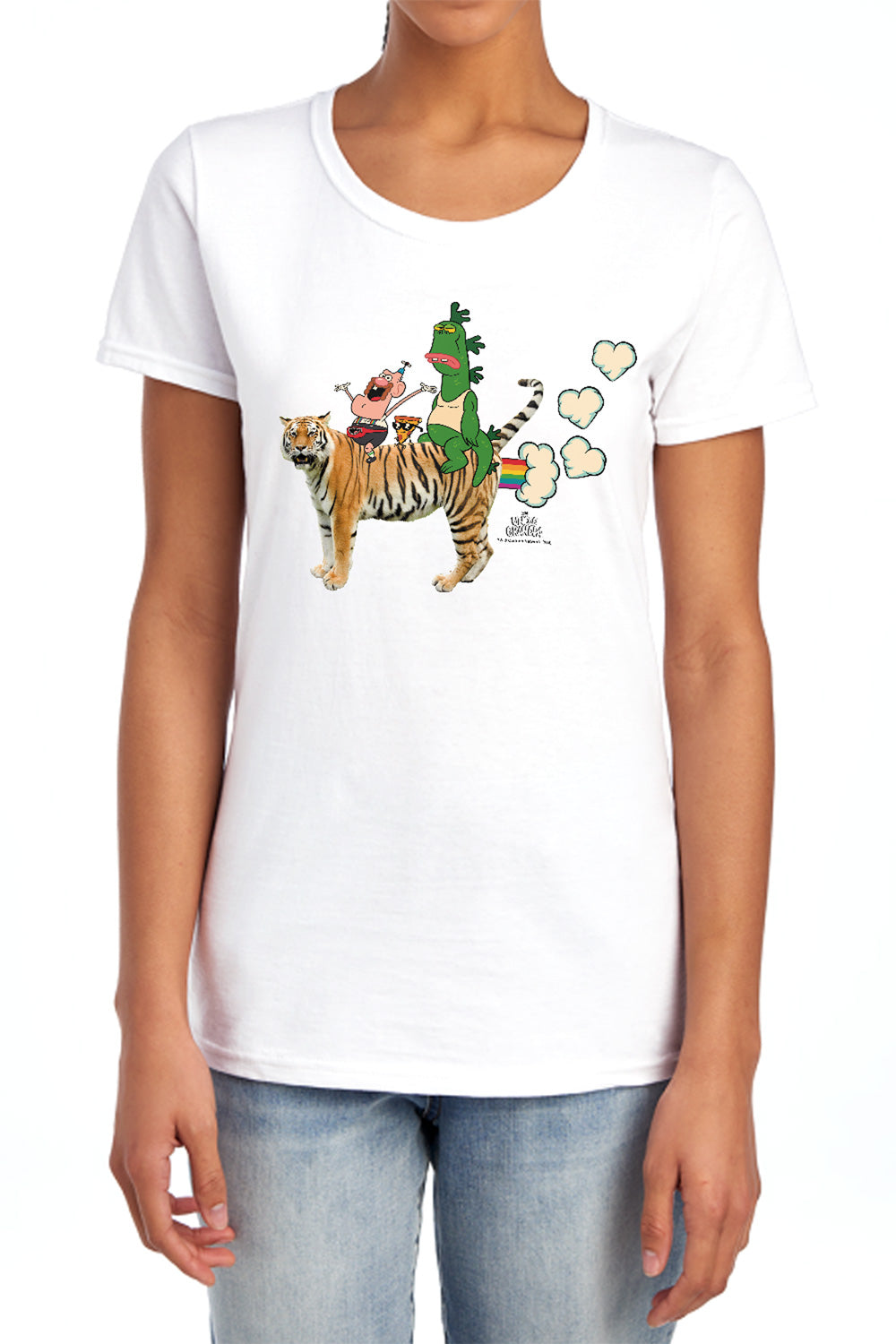 Uncle Grandpa - Fart Hearts - Short Sleeve Womens Tee - White T-shirt