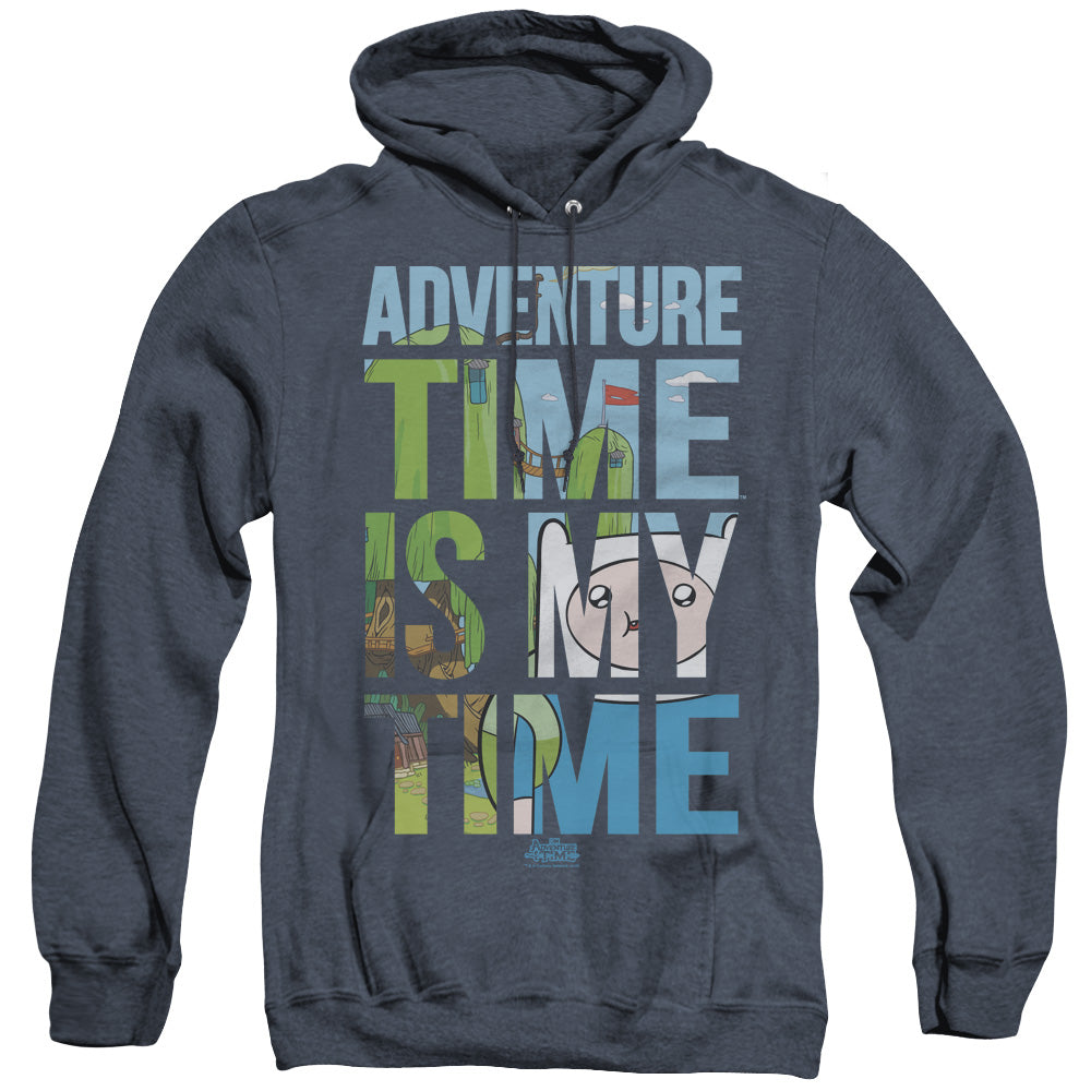 Adventure Time - My Time - Adult Heather Hoodie - Navy