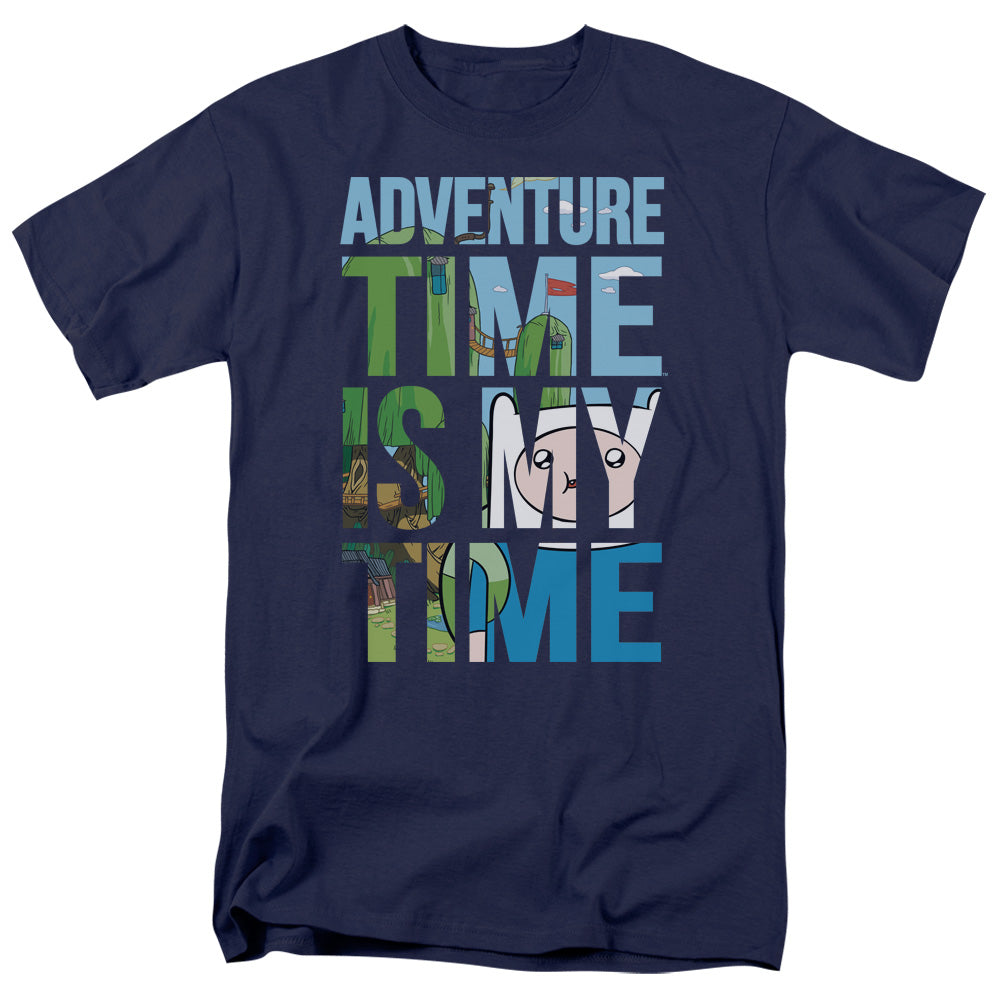 Adventure Time - My Time - Short Sleeve Adult 18/1 - Navy T-shirt