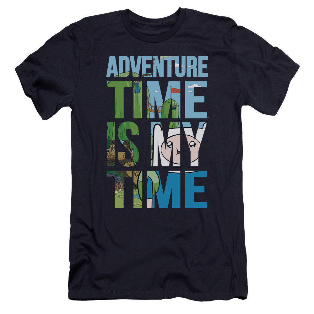 Adventure Time - My Time-hbo Short Sleeve Adult 30/1 - Navy T-shirt