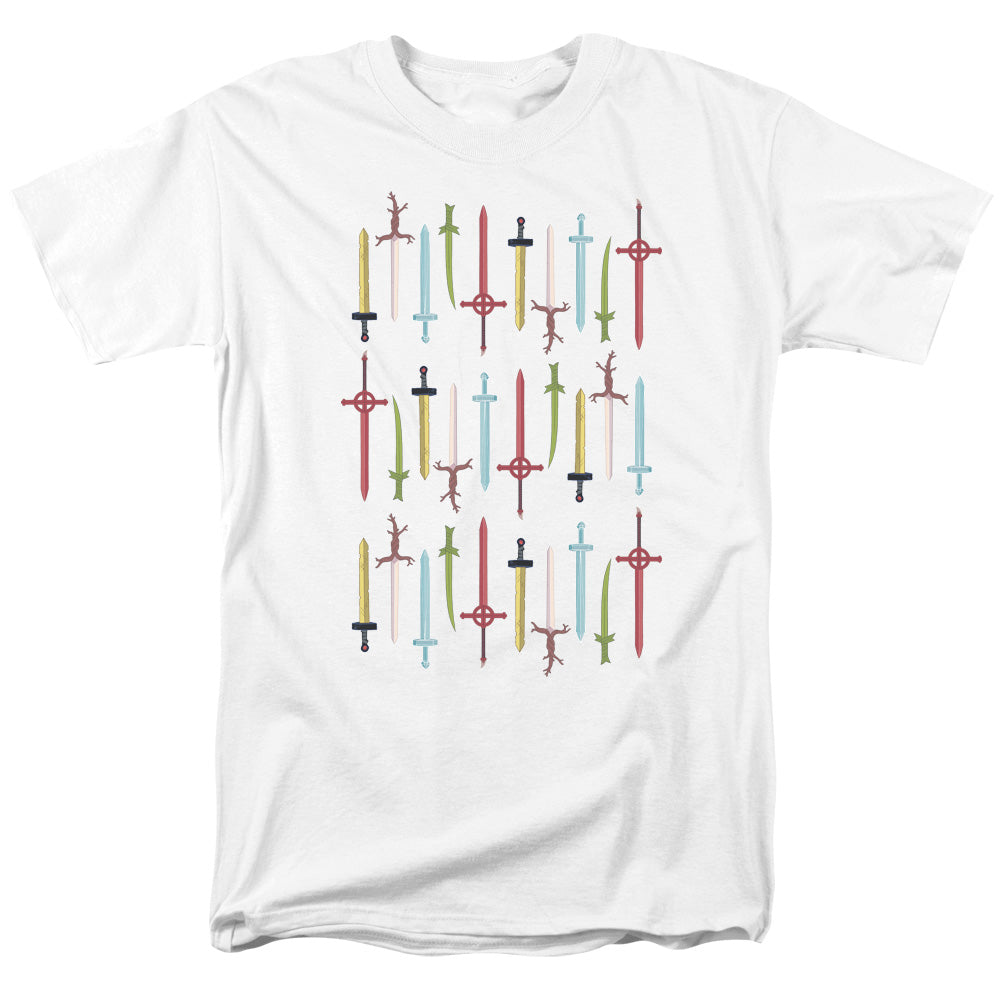 Adventure Time - Swords - Short Sleeve Adult 18/1 - White T-shirt