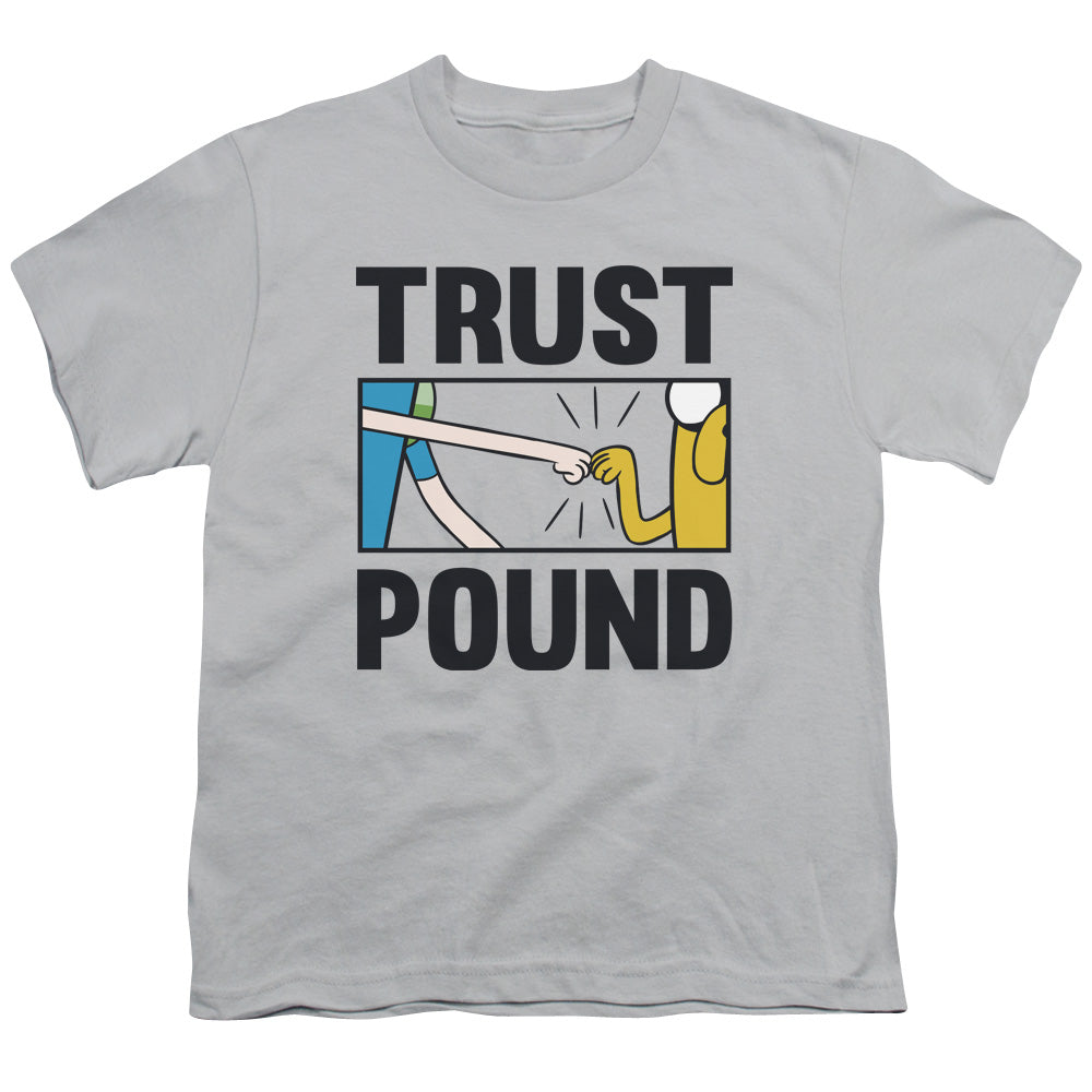 Adventure Time - Trust Pound - Short Sleeve Youth 18/1 - Silver T-shirt