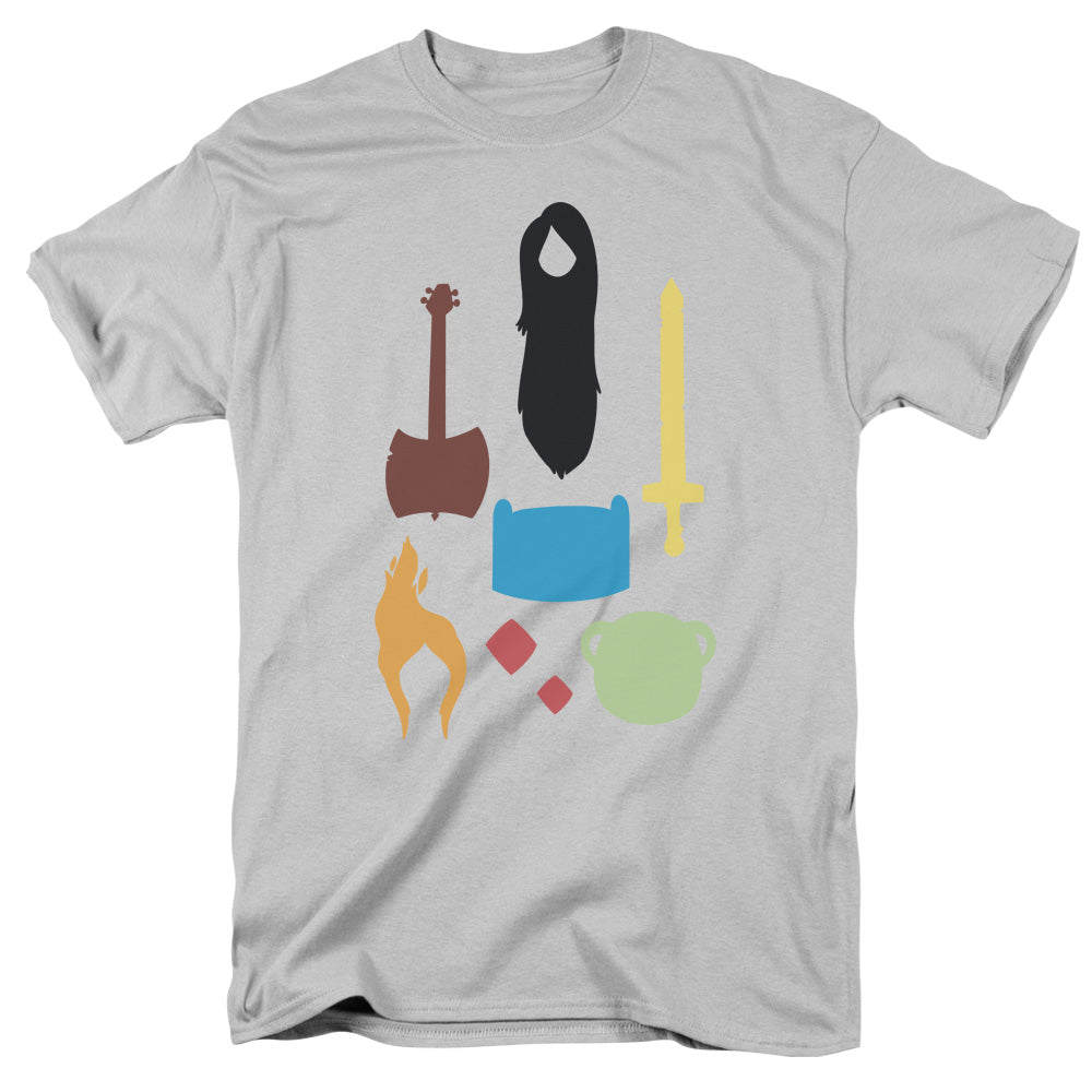 Adventure Time - Icons - Short Sleeve Adult 18/1 - Silver T-shirt