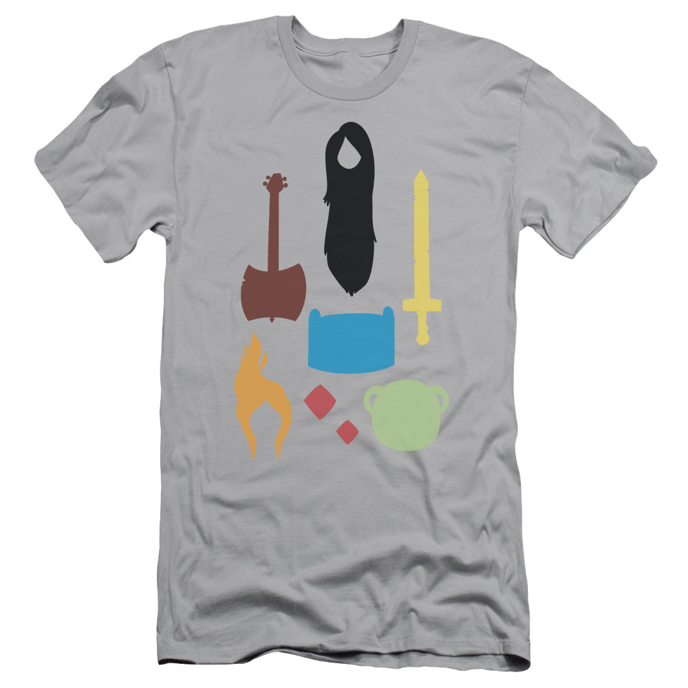 Adventure Time - Icons - Short Sleeve Adult 30/1 - Silver T-shirt