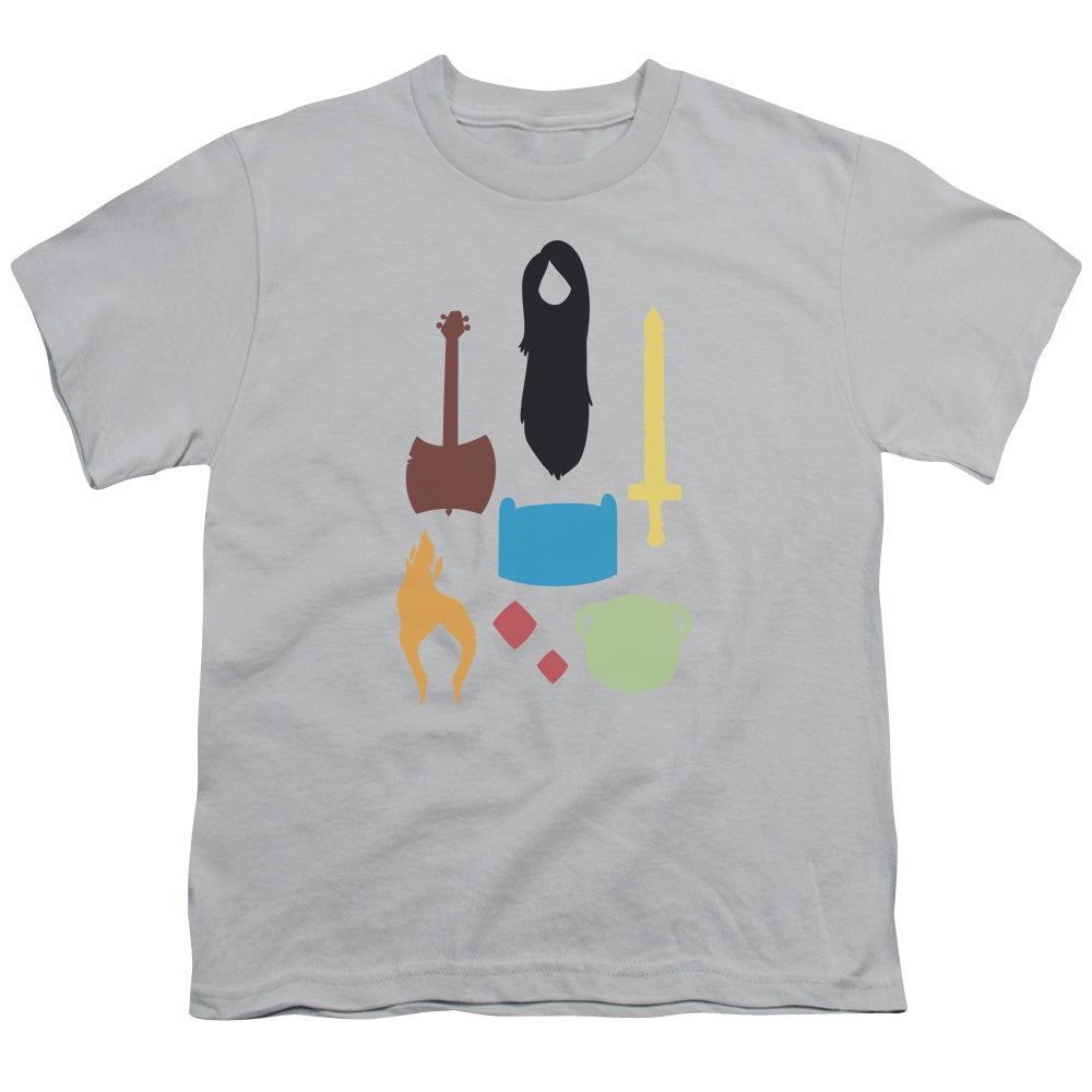Adventure Time - Icons - Short Sleeve Youth 18/1 - Silver T-shirt