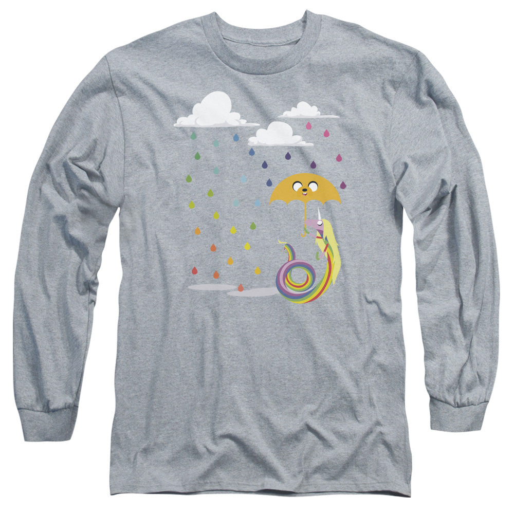 Adventure Time - Lady In The Rain - Long Sleeve Adult 18/1 - Athletic Heather T-shirt