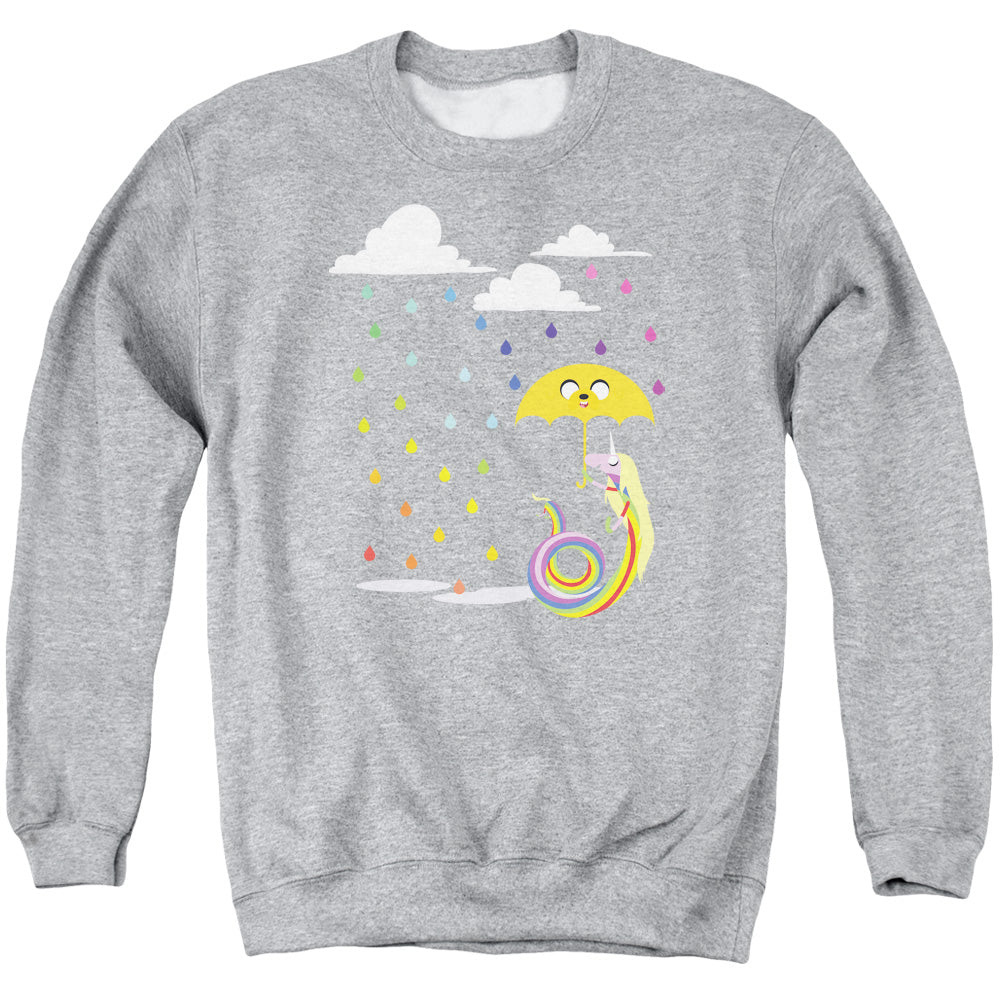 Adventure Time - Lady In The Rain - Adult Crewneck Sweatshirt - Athletic Heather