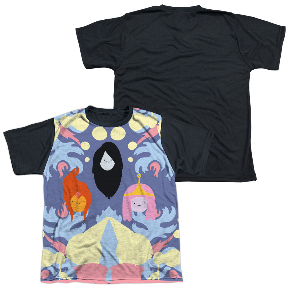 Adventure Time - Pb, Fp & Marceline - Short Sleeve Youth White Front Black Back - White T-shirt