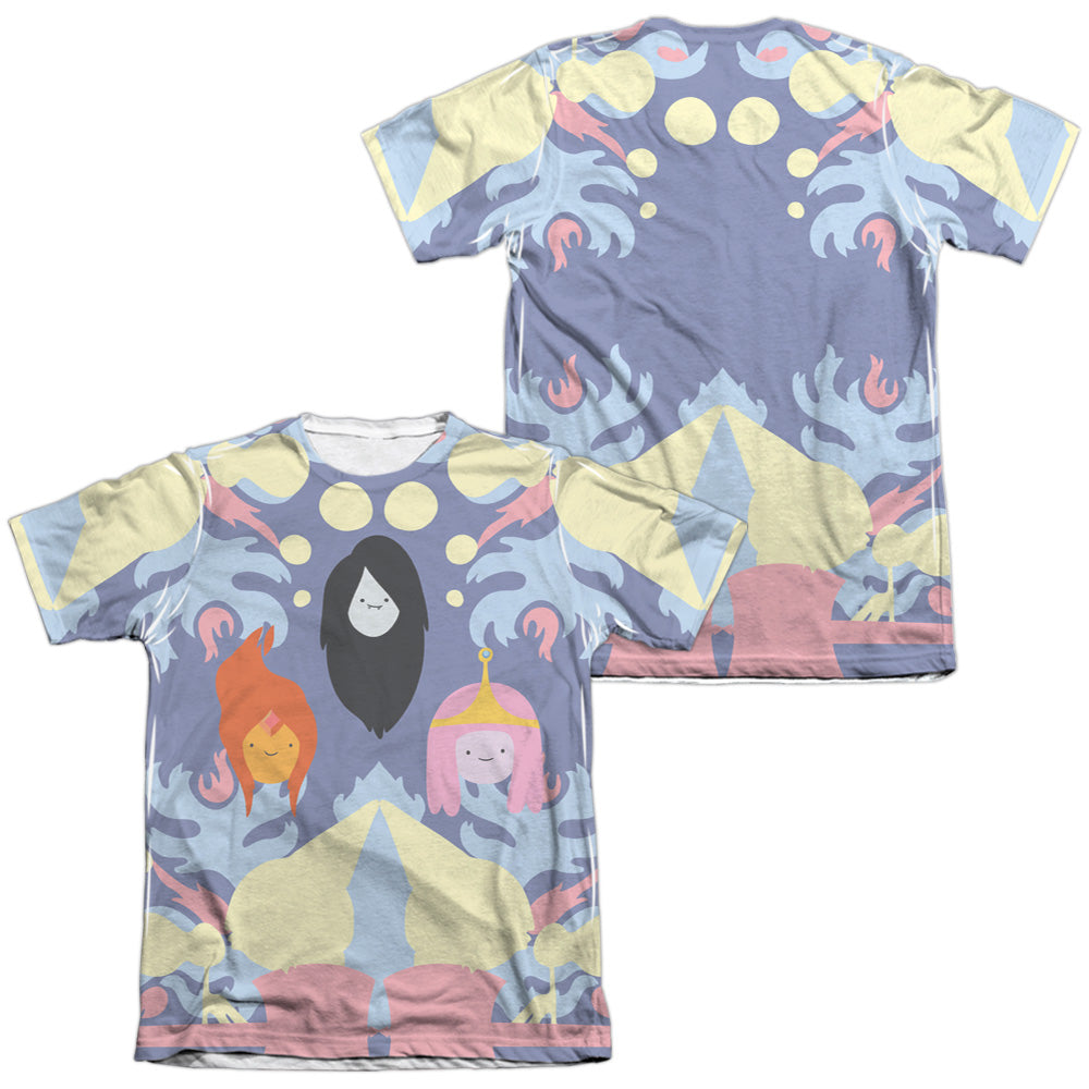 Adventure Time - Pb, Fp & Marceline (Front/back Print) - Adult Poly/cotton Short Sleeve Tee - White T-shirt