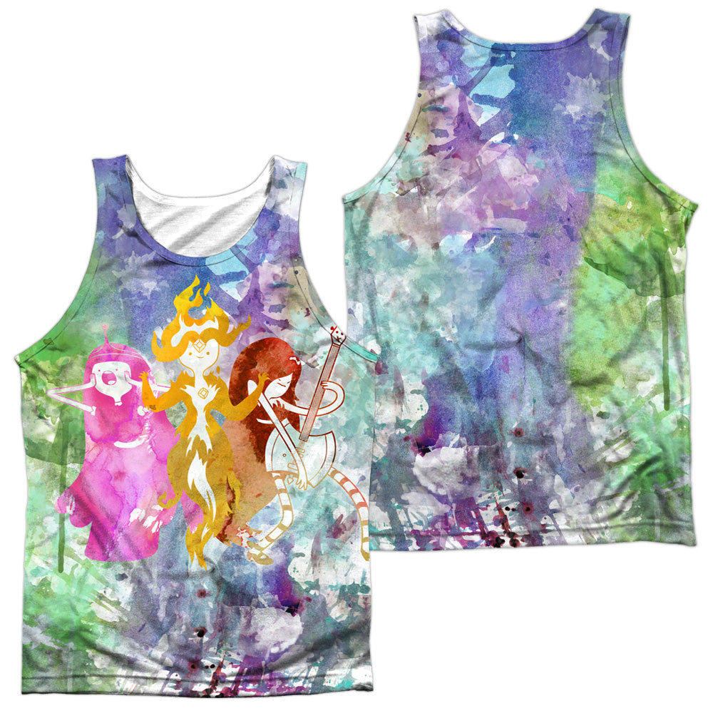 Adventure Time - Three Ladies (Front/back Print) - Adult Poly Tank Top - White