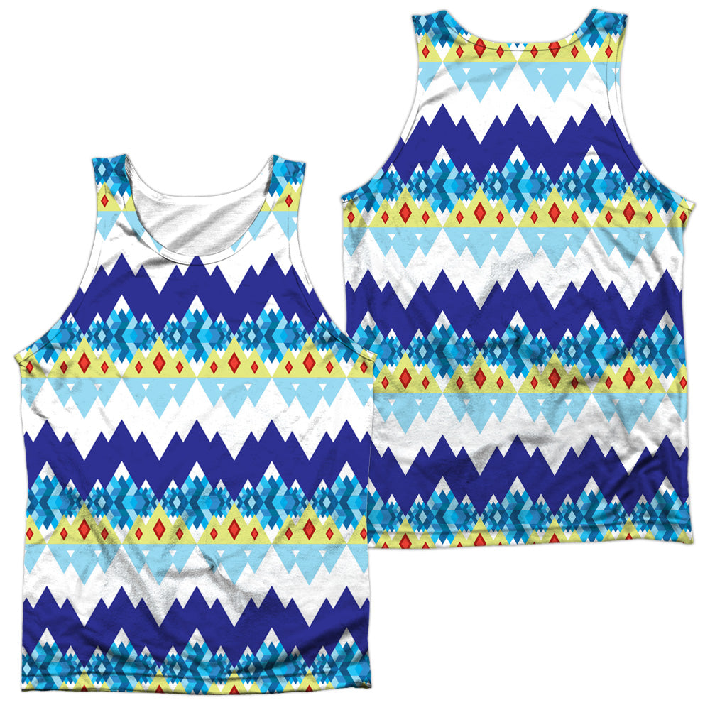 Adventure Time - Ice King Geometric (Front/back Print) - Adult Poly Tank Top - White