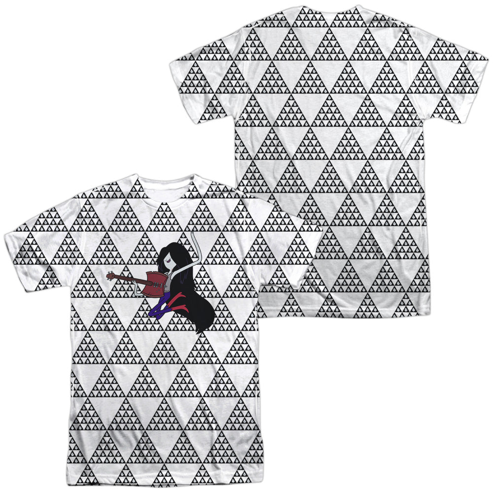 Adventure Time - Marcy Triangles (Front/back Print) - Short Sleeve Adult Poly Crew - White T-shirt