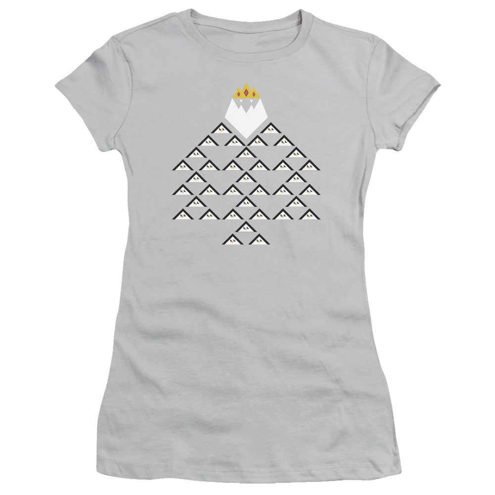 Adventure Time - Ice King Triangle - Short Sleeve Junior Sheer - Silver T-shirt