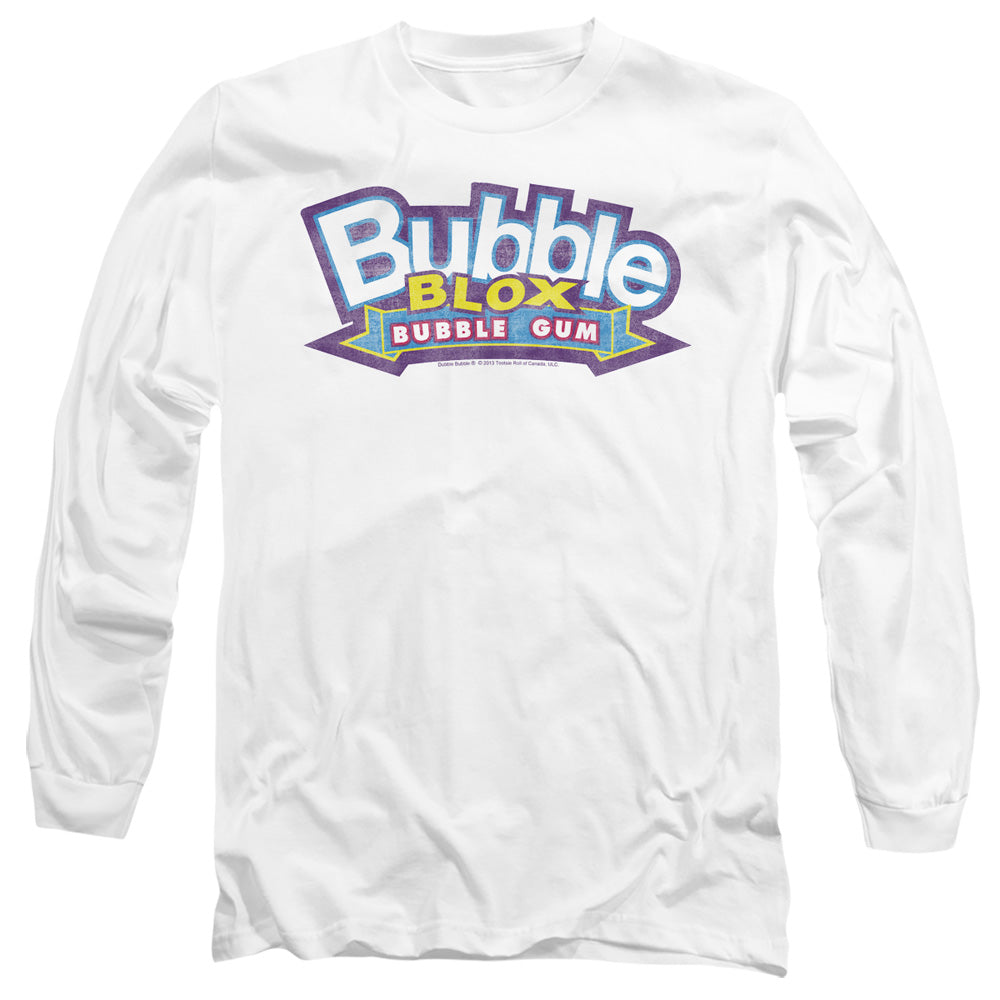 Dubble Bubble - Bubble Blox - Long Sleeve Adult 18/1 - White T-shirt
