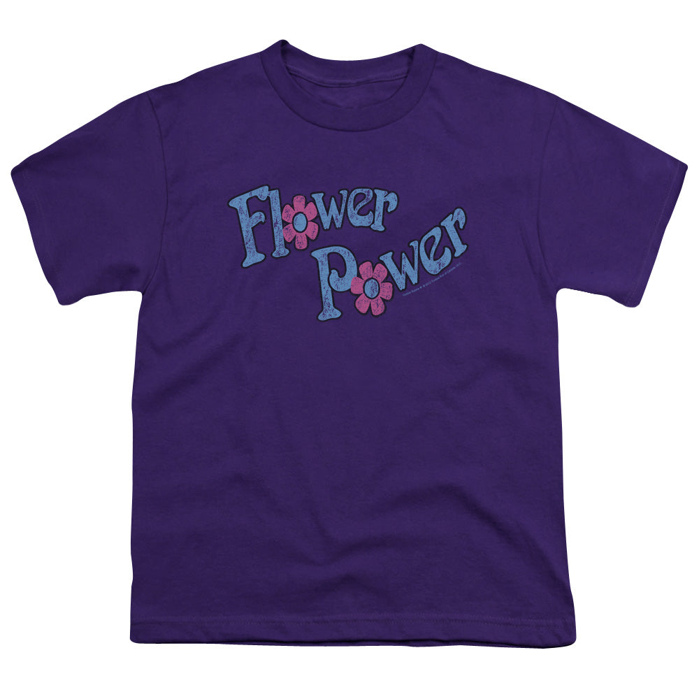 Dubble Bubble - Flower Power - Short Sleeve Youth 18/1 - Purple T-shirt