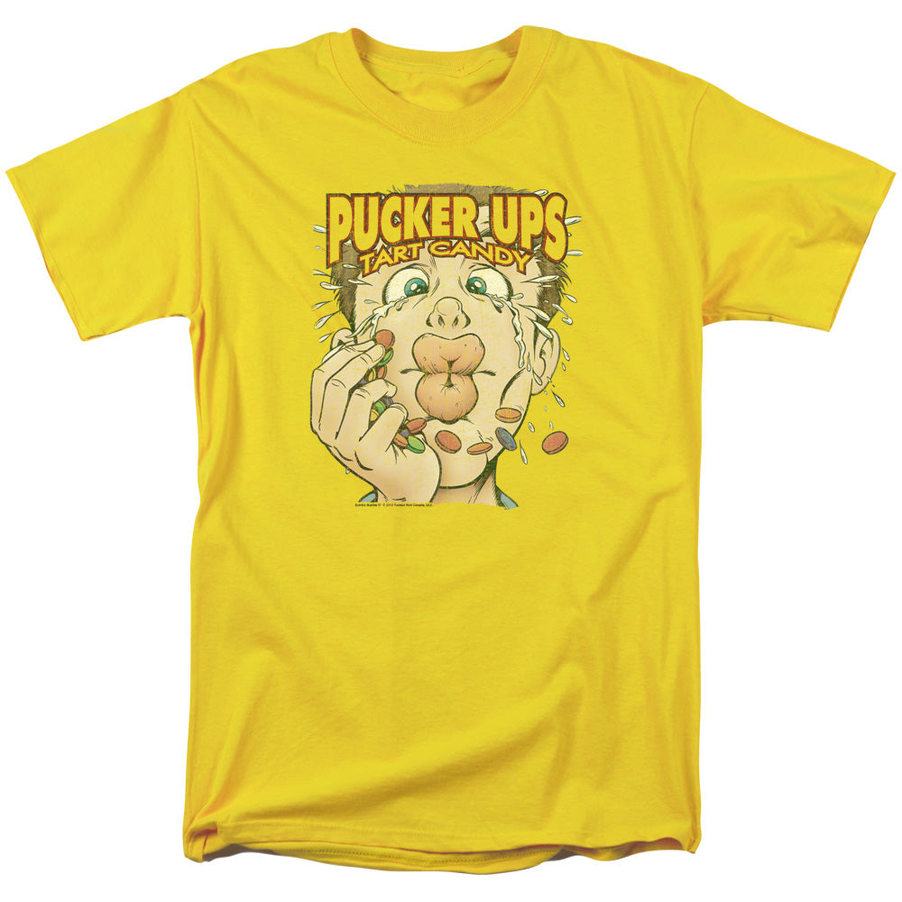 Dubble Bubble - Pucker Ups - Short Sleeve Adult 18/1 - Yellow T-shirt