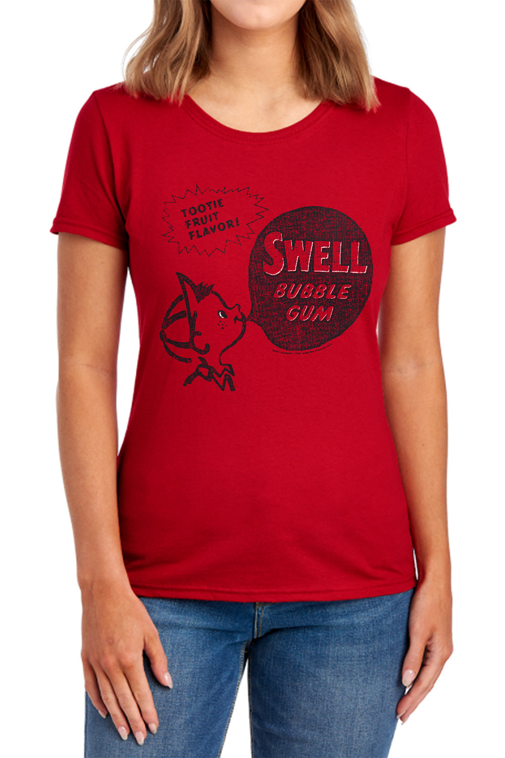 Dubble Bubble - Swell Gum - Short Sleeve Womens Tee - Red T-shirt