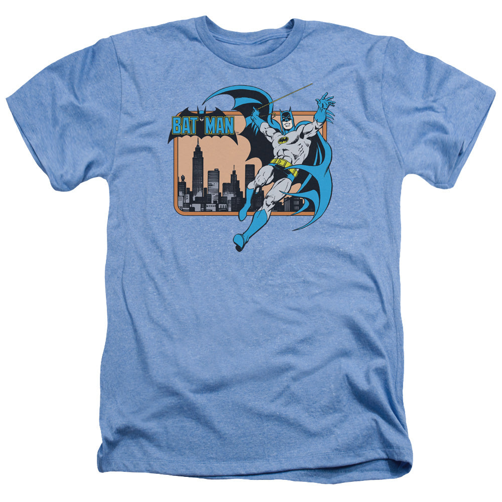 Dc Batman - Batman In The City - Adult Heather - Light Blue