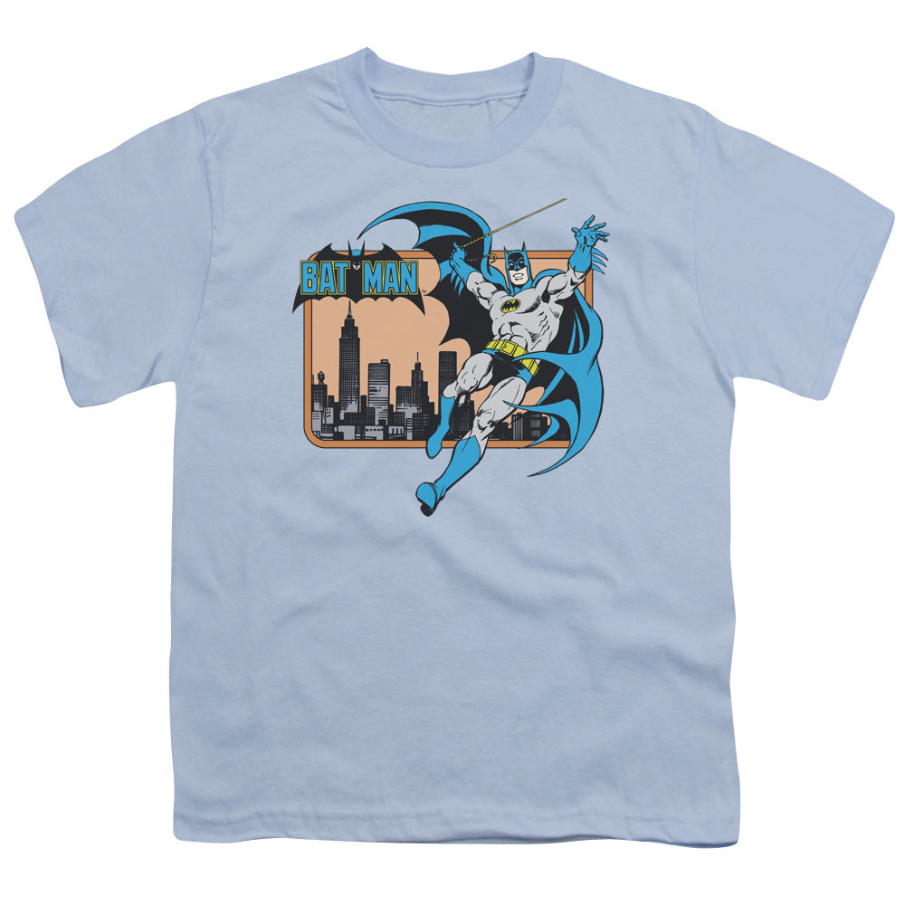 Dc Batman - Batman In The City - Short Sleeve Youth 18/1 - Light Blue T-shirt