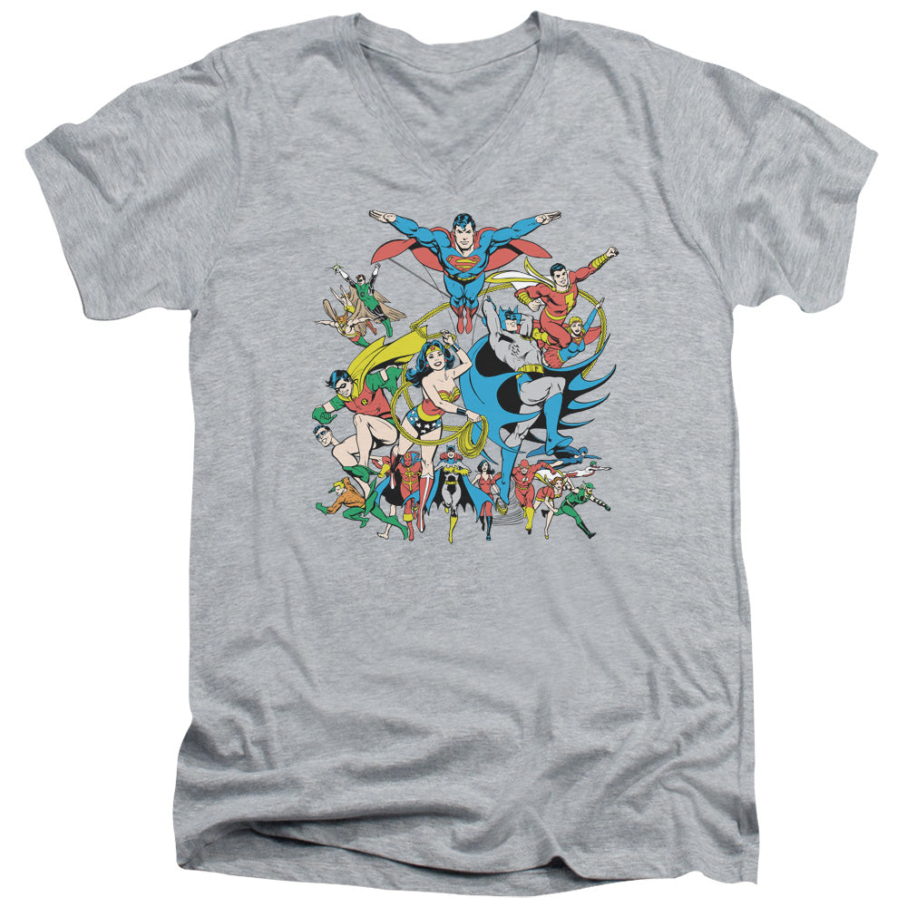 Dc Green Arrow - Green Arrow - Short Sleeve Adult V-neck 30/1 - Athletic Heather T-shirt