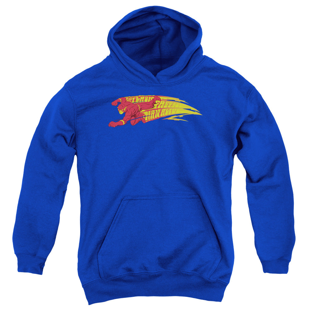 Dc Flash - Fastest Man Alive - Youth Pull-over Hoodie - Royal Blue