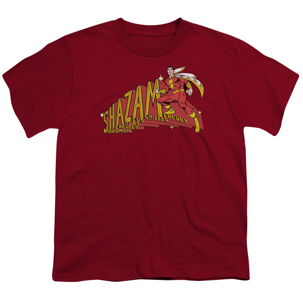 Dc Shazam - Shazam - Short Sleeve Youth 18/1 - Cardinal T-shirt